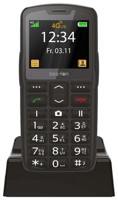 Beafon SL260 4G Smartphone 5,59 cm (2.2 Zoll) Single SIM  Schwarz, Silber