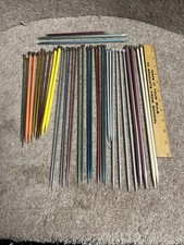 Lot Of 20 Vintage Knitting Needles Aluminum Metal Many Assorted Sizes