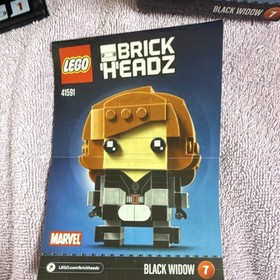 LEGO BrickHeadz Black Widow 41591 Marvel Complete Set w/ Box & Instructions