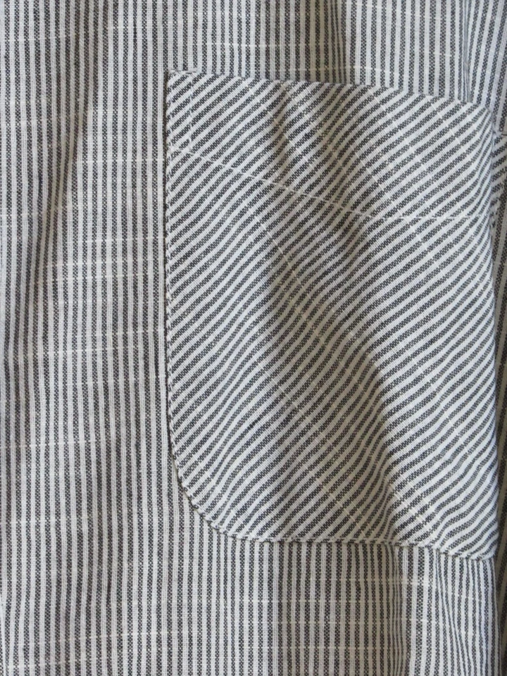 Camisa túnica Oxford negra blanca apagada FRESH PRODUCT con botones talla 1X nueva con etiquetas $65 Foto 2 de 4