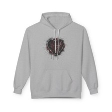 Sweatshirt  Hoodie, Grunge Dripping Heart Hoodie  Distressed Dark Heart Design
