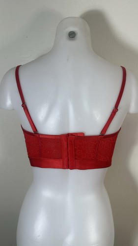 Parade Women's Red Lace Underwire Bustier Medium NWOT Sexy Walmart - Picture 5 of 7