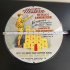 VINTAGE WESTERN AMMUNITION HUNTING GASOLINE OIL PORCELAIN SIGN — photo 4
