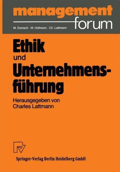 Ethik Und UnternehmensfüHrung Charles Lattmann-image