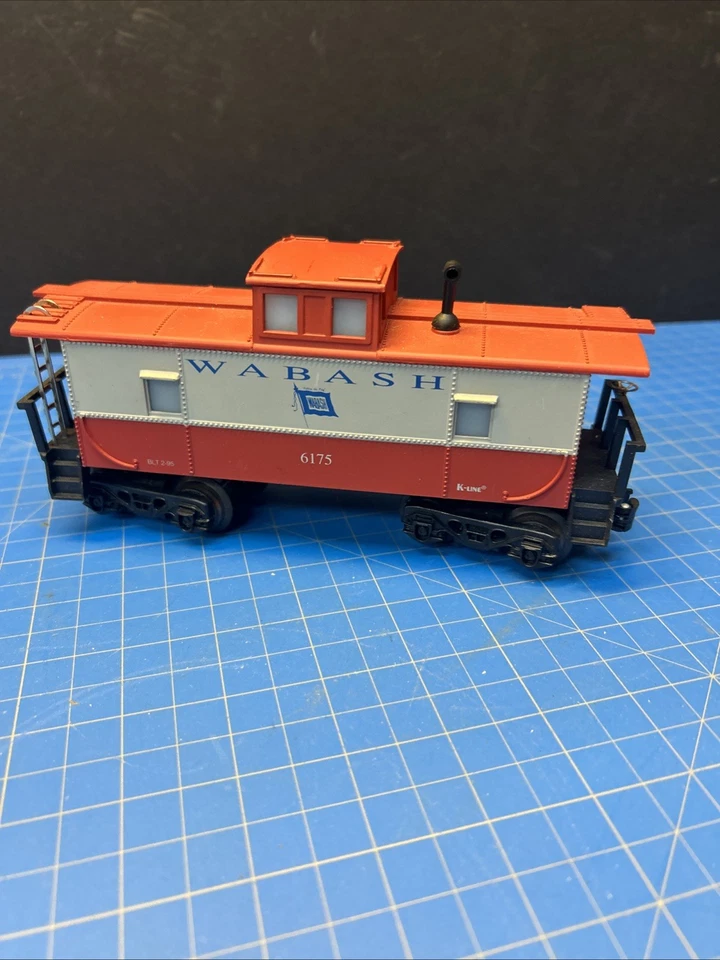 🚂 Wabash Caboose K-LINE K-6175 O/027 Gauge *104 Lights Work! - Image 3 of 4