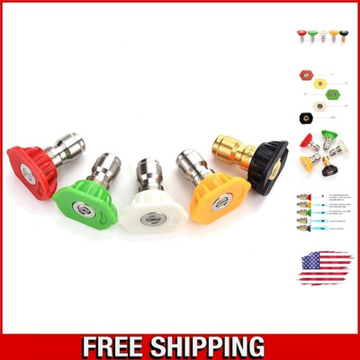 #ad Professional Pressure Washer Nozzles: 5 Pack 1 4 Inch Quick Connect 2.5 GPM $11.99
