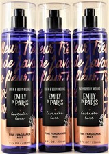 QTY 3 - Bath  Body Works EMILY IN PARIS LAVENDER LUXE Fine Body Mist Spray 8oz