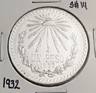 Photo of a 1932 Mexico Un Peso Silver from an eBay listing that sold on Jul 18, 2026