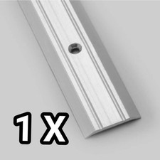 1 X Slim STUK FT06BC Chrome Vinyl Floor Cover Trim Edge Strip 900mm 90cm X 24mm