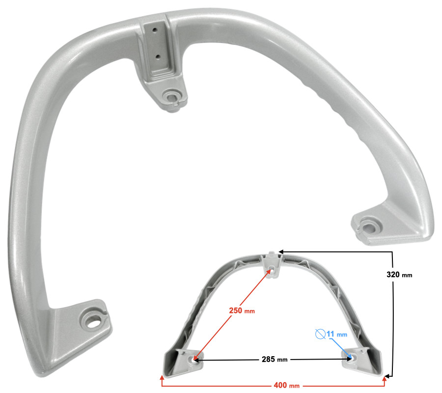 Support porte-bagages arrière eVivo Partie 1 ultra robuste pour sacoches de voyage