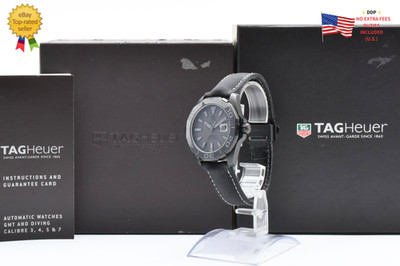  [ Near MINT w/Box ] TAG HEUER WAY218B Aquaracer Black Titanium 43mm Auto Men's