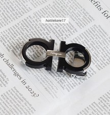 Salvatore Ferragamo Men Alloy Belt Buckle for 34-35mm leather strap Black-Silver