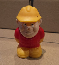 Tonka Construction Worker Figurine Plastic Yellow Hard Hat Red Jacket
