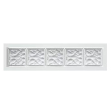 47.5 In. X 11.5 In. Acrylic Block Fixed Vinyl Window in White - Wave Block