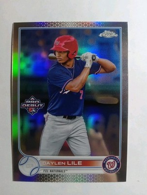 2022 Topps Chrome Pro Debut Daylen Lile Chrome Refractor 18/99
