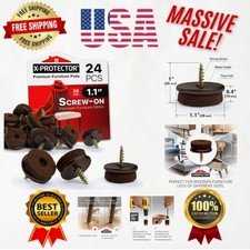 24 Count Screw-On Felt Floor Protectors - Keep Your Hardwood Safe  Stylish