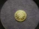 1861 California Gold Indian Head Round 1/4 dollar Token/Coin: Wreath on back