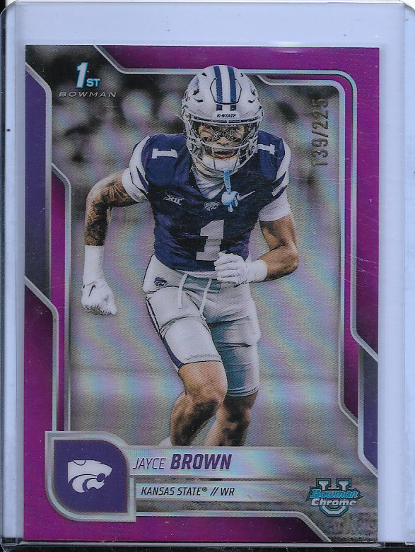 2025 bowman chrome u jayce brown purple refractor /225