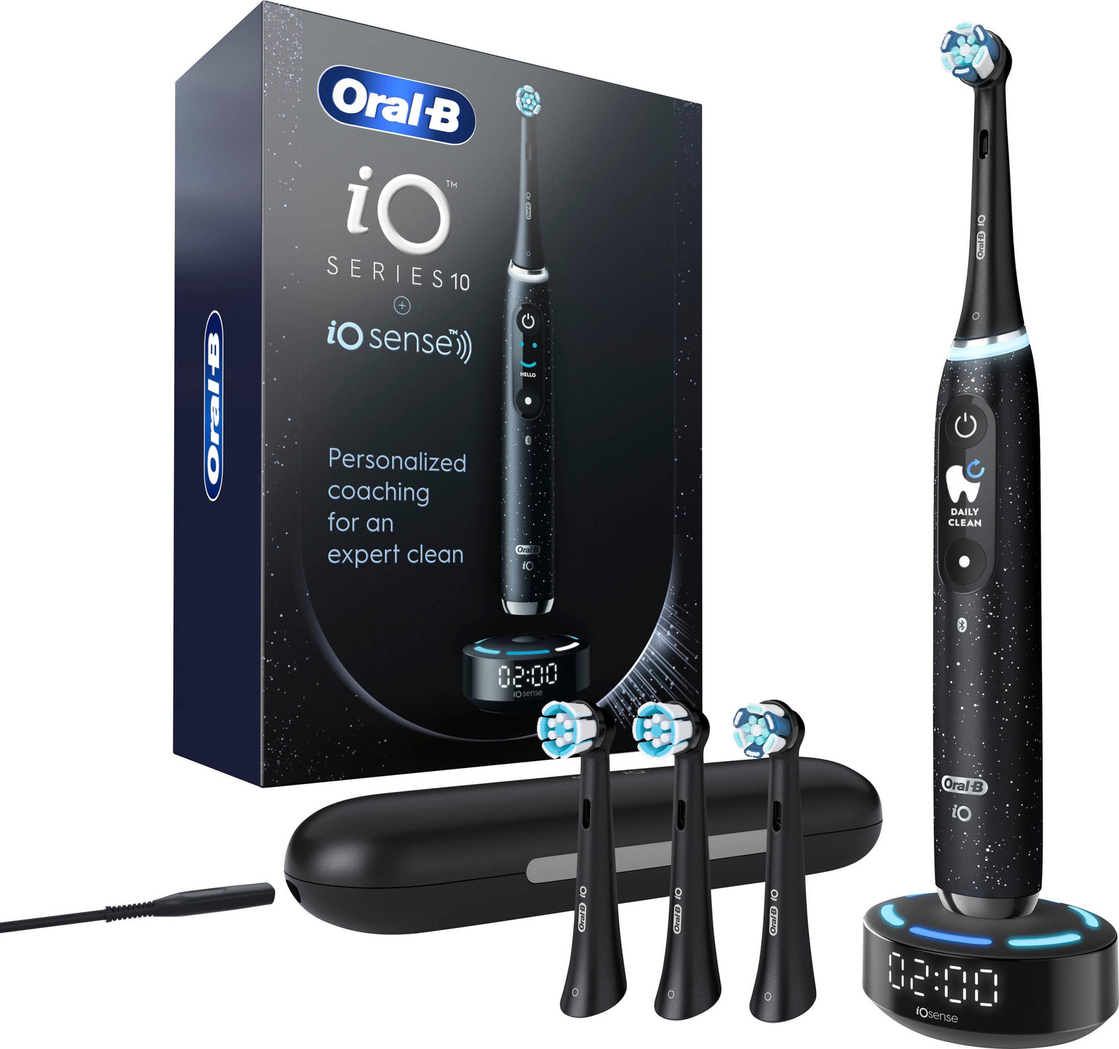 Перезаряжаемая электрическая зубная щетка Oral-B - iO серии 10 - Черный