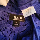 A.N.A A NEW APPROACH blue lace floral blouse- size L — photo 7