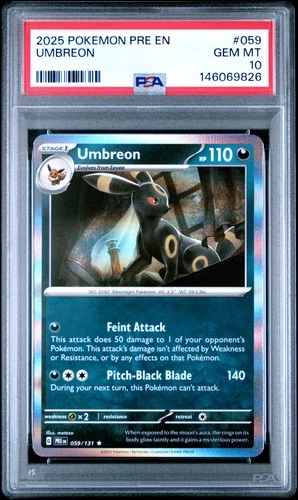 2025 POKEMON PRE EN-PRISMATIC EVOLUTIONS #059 UMBREON PSA 10