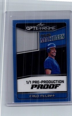 Fred McGriff 2025 Leaf Optichrome Baseball 1/1 Pre Production Proof