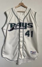 Vintage Tampa Bay Devil Rays Team Issued Jersey 01/02 Paul Wilson 50 Russell