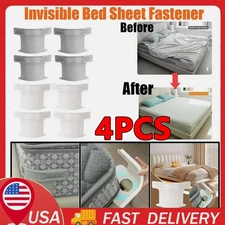 Heavy Duty Bed Sheet Grippers Straps Non-slip Mattress Holders Secure Fit 4Pcs
