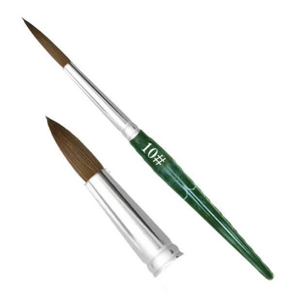Pinceau acrylique exclusif taille 10 vert AGB-80 - pour la modélisation - Photo 2/4