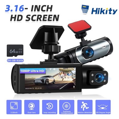 1080P Car Auto KFZ DVR Kamera Video Recorder Dash Cam G-Sensor Camera Dual Lens