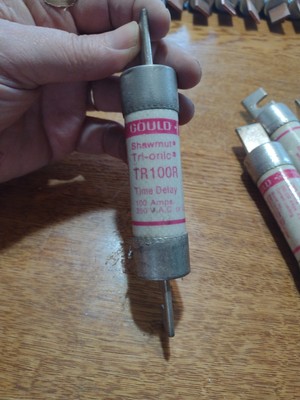 Gould Shawmut TR100R TIme Delay Fuse 100 Amp 250 Vac   