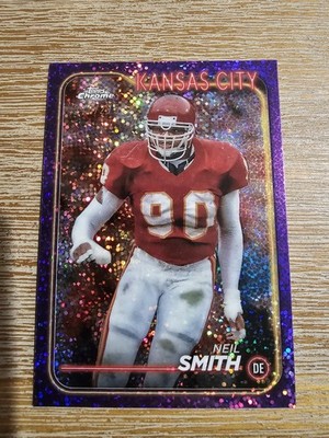 2024 Topps Chrome #93 Neil Smith Purple Speckle Parallel #d 218/275 CHIEFS 