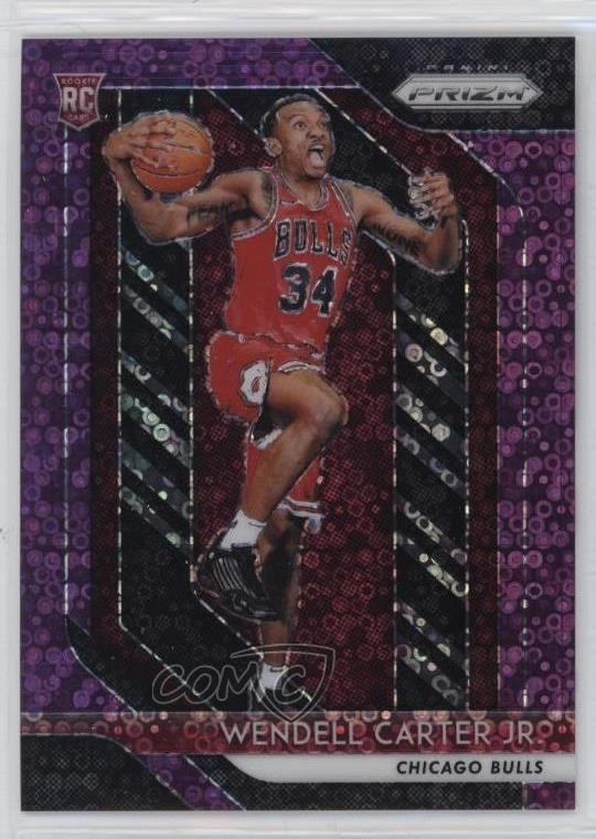 2018-19 Panini Prizm Fast Break Purple Prizm 9/75 Wendell Carter Jr #80 14cm