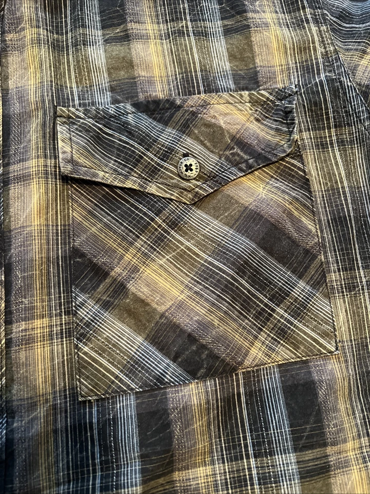 HARLEY DAVIDSON Men's Genuine Woven Plaid Short Sleeve Shirt - Jamaica - Size XL - Image 2 of 4