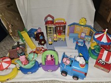 Huge Lot Of Peppa Pig Figures, School, Carnival, Fire House, Accessories, Etc