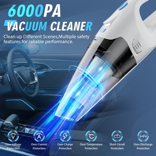 Mine Car Hand Vacuum Cordless Portable with Strong Suction and LED Light - 20... - Picture 3 of 8