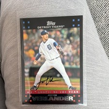 Topps 2007 Topps Award Winner Justin Verlander Detroit Tigers #326 ROY Base