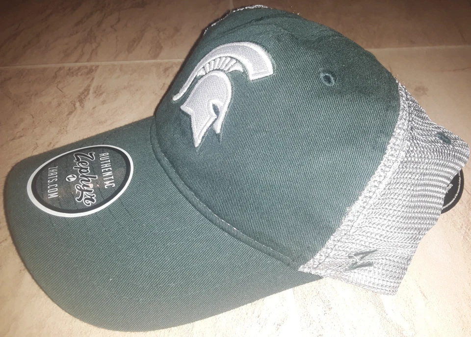MICHIGAN STATE SPARTANS SNAPBACK HAT ZEPHYR MEN TRUCKER USA S M L XL XXL NWT - Image 3 of 4
