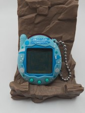 Bandai Tamagotchi Connection 2023 Blue White Bubbles Circles Tested WORKS