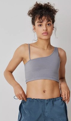 Urban Outfitters - iets frans SPORT Strappy One Shoulder Crop Top - Large