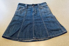 Vintage 2005 GAP Jeans Denim A-Line Skirt Women  s Size S/M Y2K Blue Cotton Midi