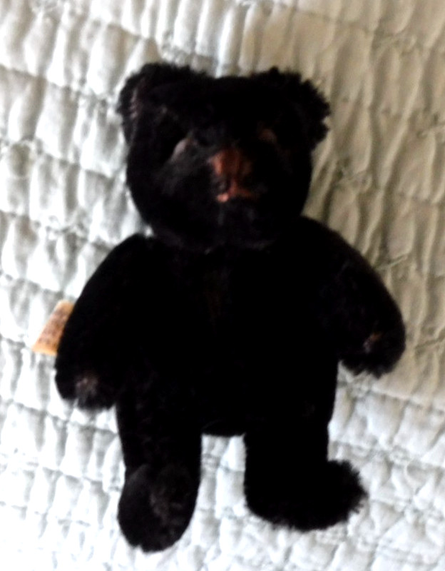 Hermann Teddy Original Black Bear Tiny Size 5 inches Mohair/Cotton P & E Rubin