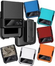Hard Case Cover and Belt Clip Holster Combo for Motorola RAZR 2023 (aka RAZR 40)