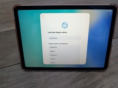 Apple iPad Air 4. Gen (2020), 256GB, Wi-Fi, 10,9 Zoll,Rosa,Case,Ladekabel,A2316