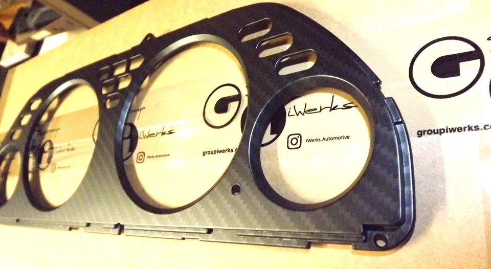 OEM+ 90-93 Acura Integra imitación fibra de carbono medidor racimo visera MT 5Spd SV Foto 4 de 4