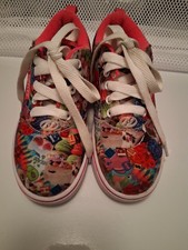 Heelys Kids Roller Sneakers w/ Wheels Multicolor Pink White Lace Up Size 13
