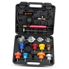 Coolant Pressure Tester Kit, Manual Pump Radiator Pressure Tester Black Case
