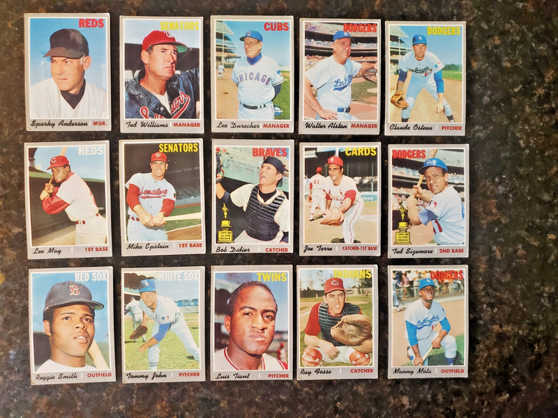 Topps Baseball 1970 Stars and Managers 15-lot
