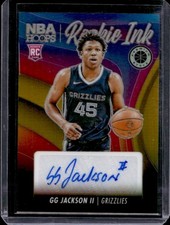 2023-24 Hoops Premium Stock GG Jackson II Rookie Ink RC Gold Prizm Auto #/10