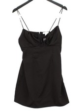 Topshop A-Line Midi Dress UK12 in Black